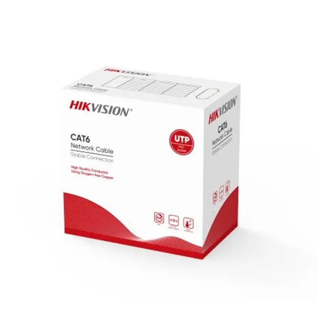Hikvision Cable 305m CAT6 outdoor U/UTP Network Cable (Solid Copper, 0.51mm)
