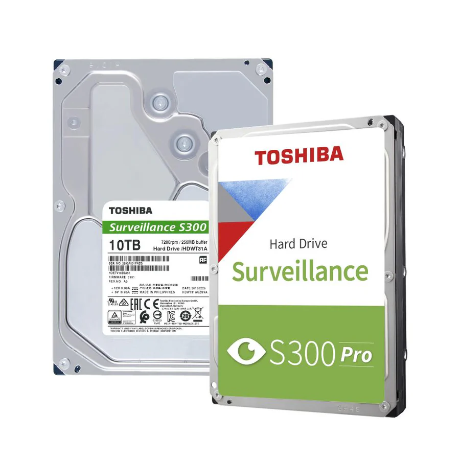 Toshiba 10TB S300 Pro Surveillance Hard Drive