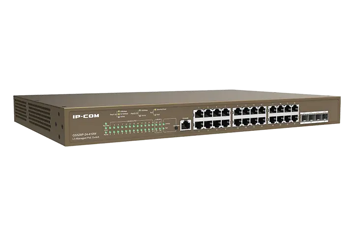 IP-COM L3 Managed Switch 24-PoE + 4-SFP