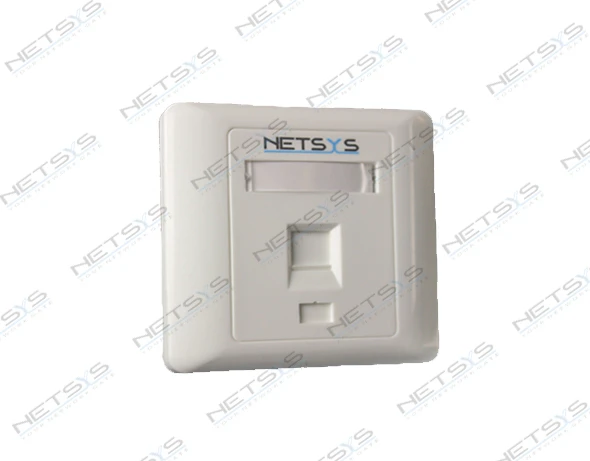 Netsys Shuttered Angle Face Plate 1-Port