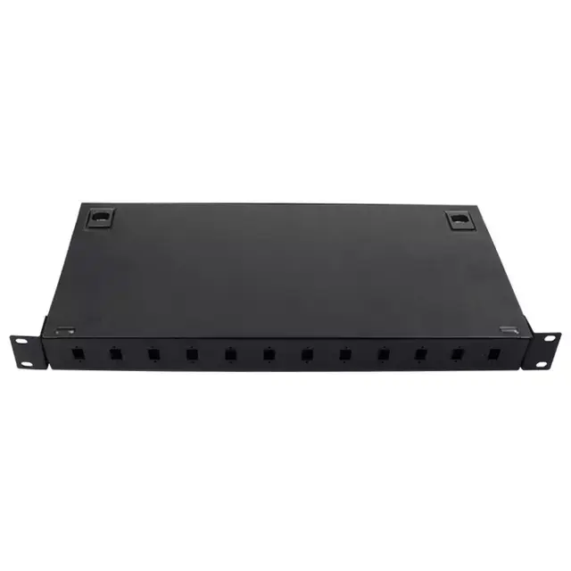 DDS 1U Fiber Optical Unloaded Sliding Patch Panel For 12/24 Port SC Adapter