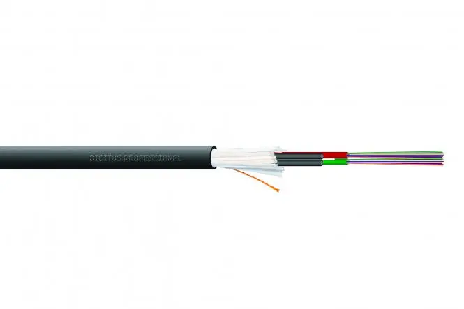 DIGITUS Installation Cable Indoor/Outdoor FO A-I-DQ(ZN)BH G9/125 µ OS2, 48 fibers, CPR Dca, LSZH 1 m