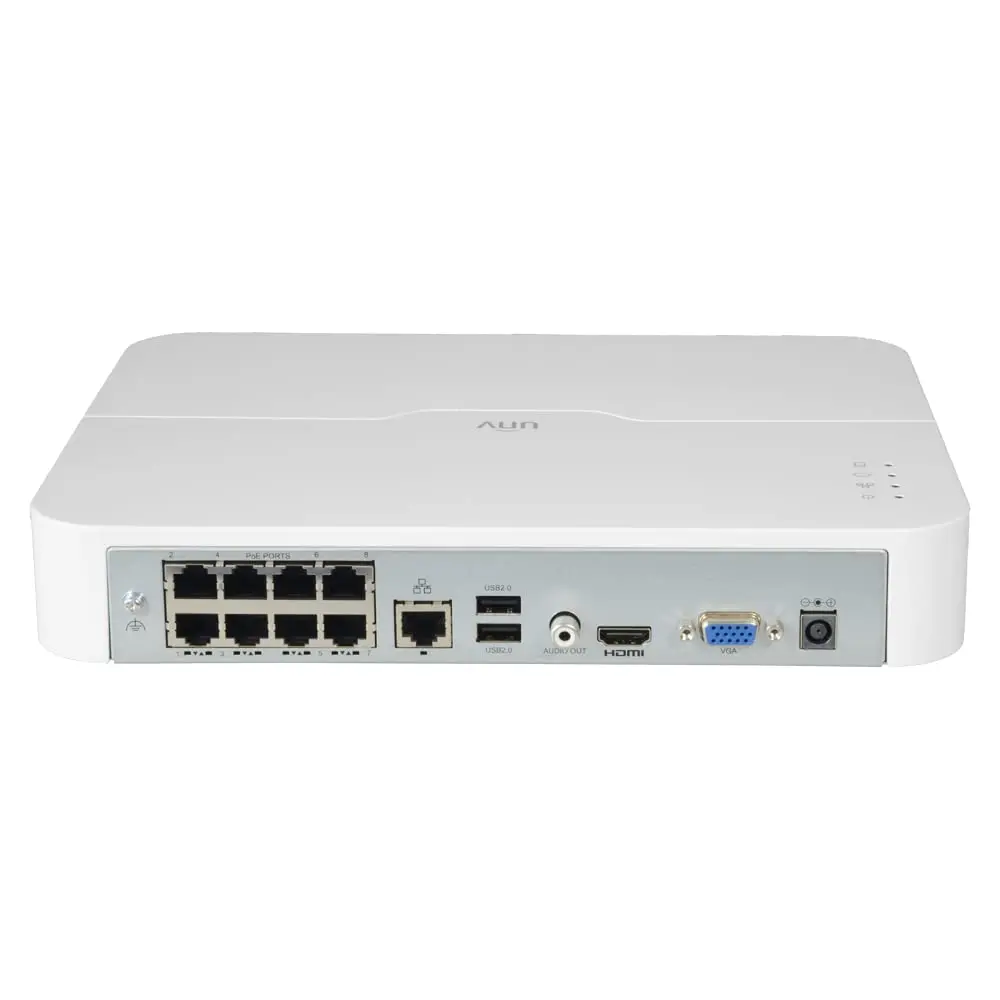Uniview NVR 1-HDD 8-PoE 8mp