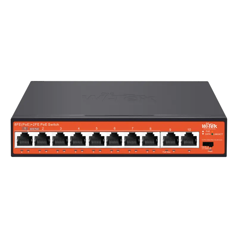Wi-Tek PoE Switch 10-Port 8-PoE 10/100