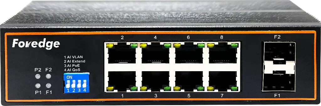 Foredge 8-Port Gigabit Industrial PoE Switch
