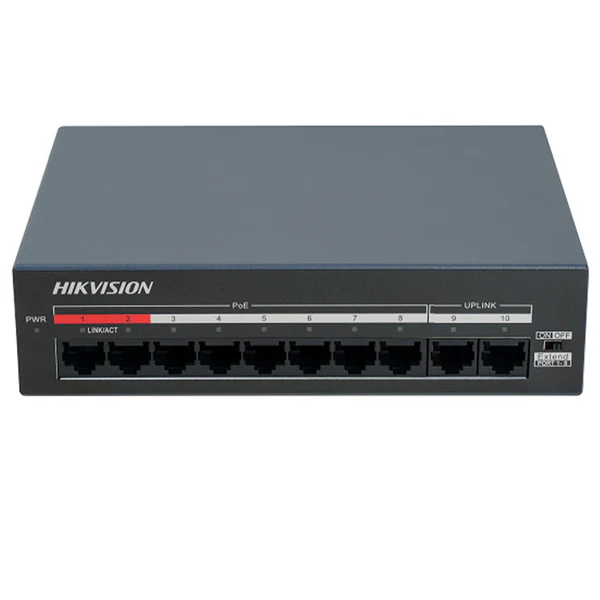 Hikvision 8 Port Fast Ethernet Unmanaged PoE Switch