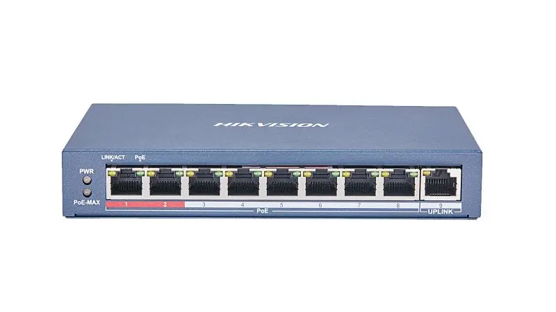 Hikvision 8 Port Fast Ethernet Unmanaged PoE Switch