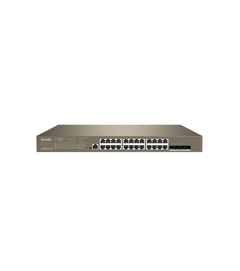 Tenda L3 Managed PoE Switch With 4-Port 10G SFP+
