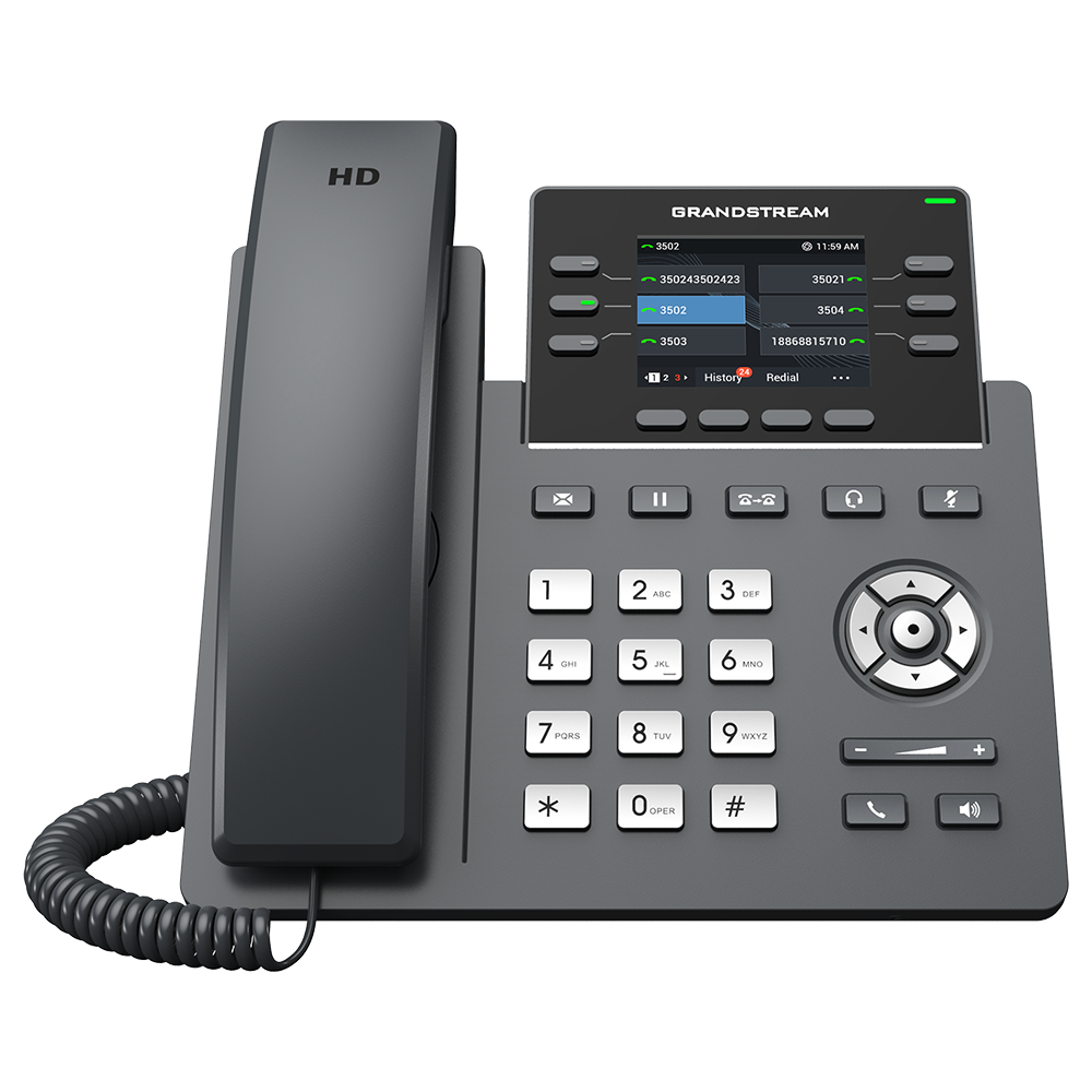 Grandstream IP Phone 3 SIP account ,6 lines – POE