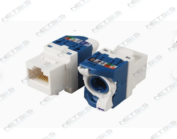 Netsys Keystone Jack Cat.6 180° Unshielded Toolless Rotating