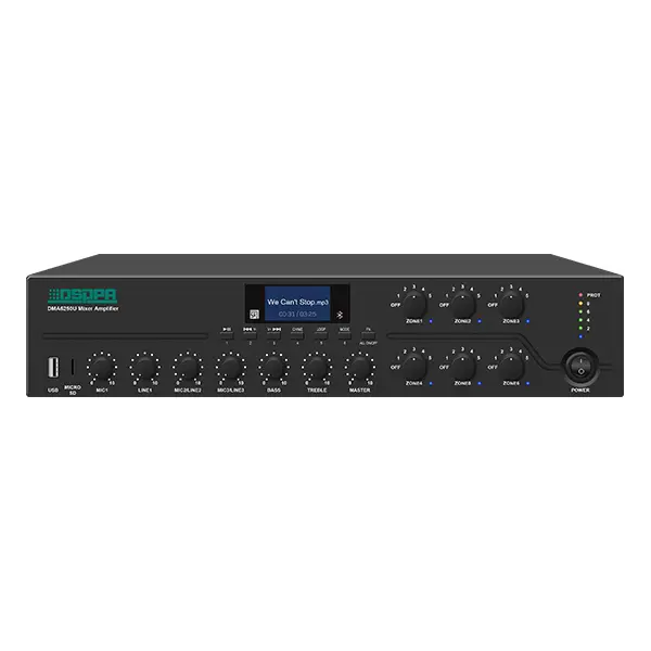 DSPPA 250W 6 Zones Digital Mixer Amplifier with Remote Paging Station