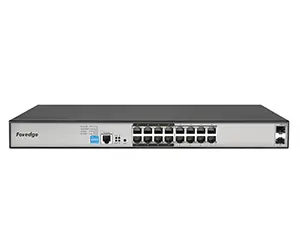 Foredge 16-Port Gigabit Layer2 Managed PoE Switch