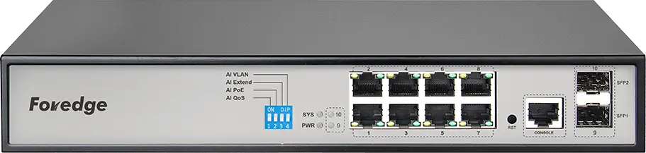 Foredge 8-Port Gigabit Managed Ethernet PoE Switch