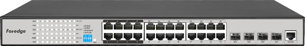 Foredge 24-Port Gigabit 10G Uplink Layer 3 Managed PoE Switch