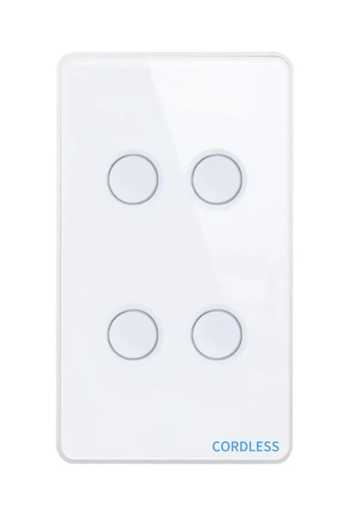 Cordless Smart Touch Wall Switch 4-Gang (Groove)