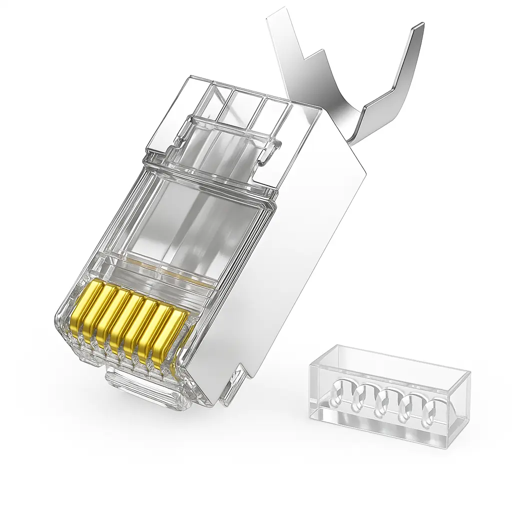 Netsys CAT6A STP RJ45 Shielded Modular Plug 100 Pcs