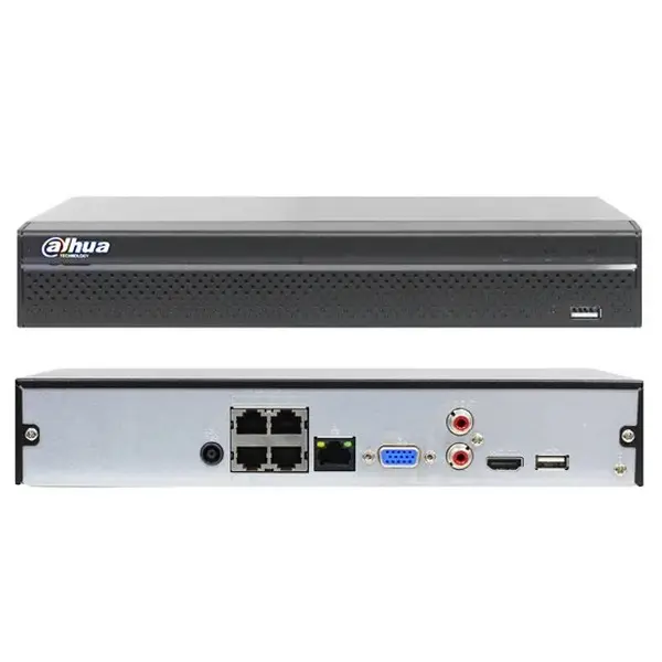 Dahua 4CH Compact 1U 1HDD 4-PoE Lite H.265 Network Video Recorder