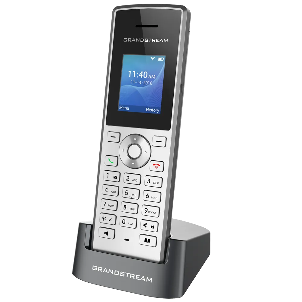 Grandstream Basic Cordless Wi-Fi IP Phone with Integrated Dual-Band 802.11a/b/g/n/ac  and 6-hour talk time