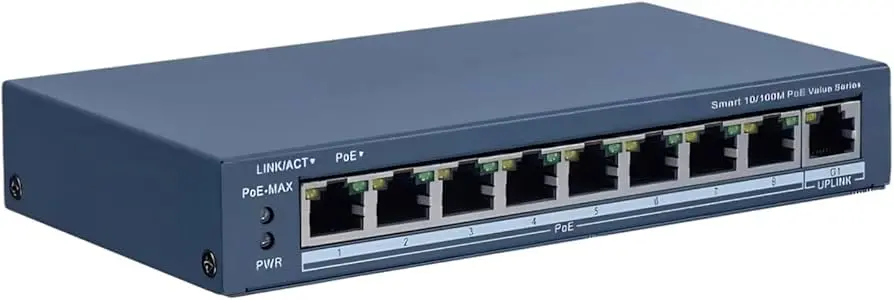 Hikvision 8 Port Fast Ethernet Smart POE Switch