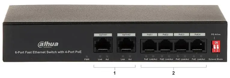 Dahua 6-Port Fast Ethernet Switch with 4-Port PoE