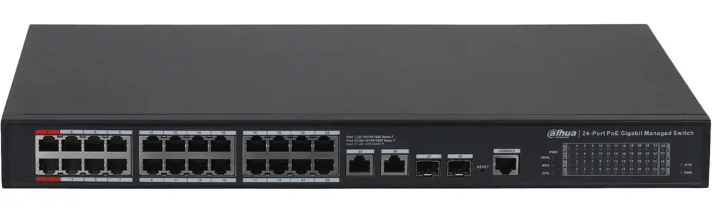 Dahua 28-Port Managed Desktop Gigabit Switch with 24-Port PoE