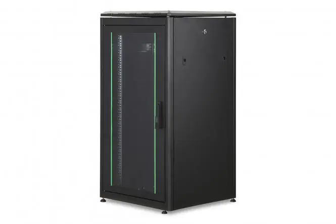 DIGITUS Network cabinet Unique series - 600x600 mm (WxD) BLACK 22U