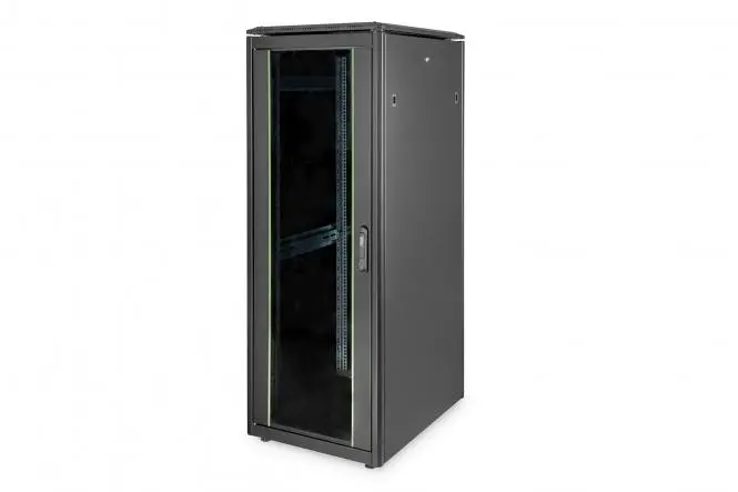DIGITUS Network cabinet Unique series - 600x800 mm (WxD) BLACK 32U