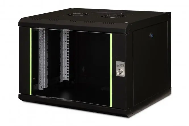 DIGITUS Wall Mounting Cabinet Unique Series - 600x450 mm (WxD) BLACK 7U