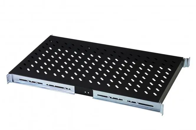 DIGITUS Shelf for Fixed Installation in 483 mm (19") Cabinets BLACK