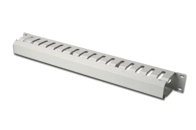 DIGITUS Cable Management Panel with detachable cover for 483 mm (19“) cabinets, 1U