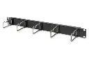 DIGITUS Cable Management Panel with Steel Rings for 482.6 mm (19") Cabinets, 1U BLACK