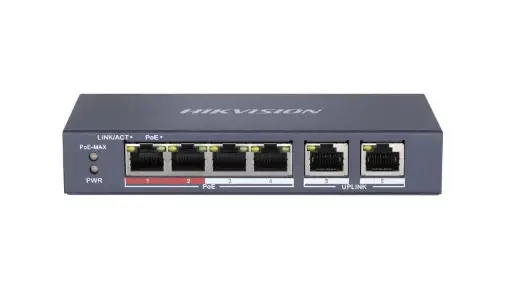 [DS-3E0106MP-E/M] Hikvision 6-Port Fast Ethernet Unmanaged 4-PoE Switch