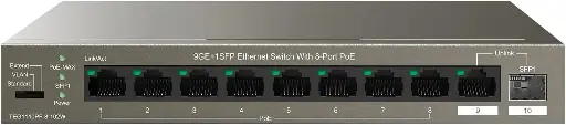 [TEG1110PF-8-102W] Tenda 9GE+1SFP Ethernet Switch With 8-Port PoE
