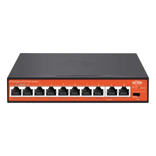 [WI-PS210] Wi-Tek PoE Switch 10-Port 8-PoE 10/100