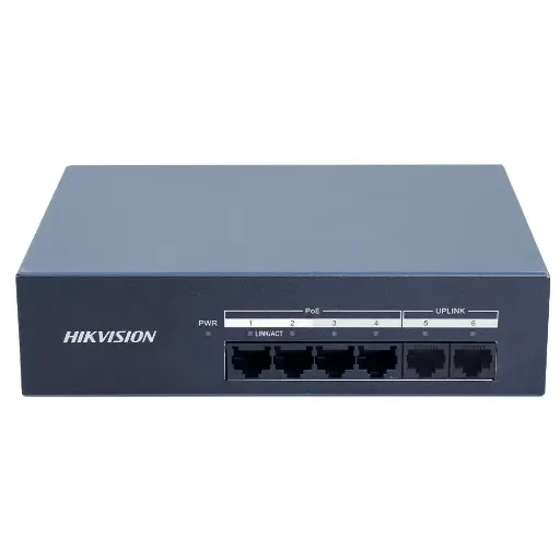 [DS-XS06G-P] Hikvision 4 Port Gigabit Unmanaged PoE Switch