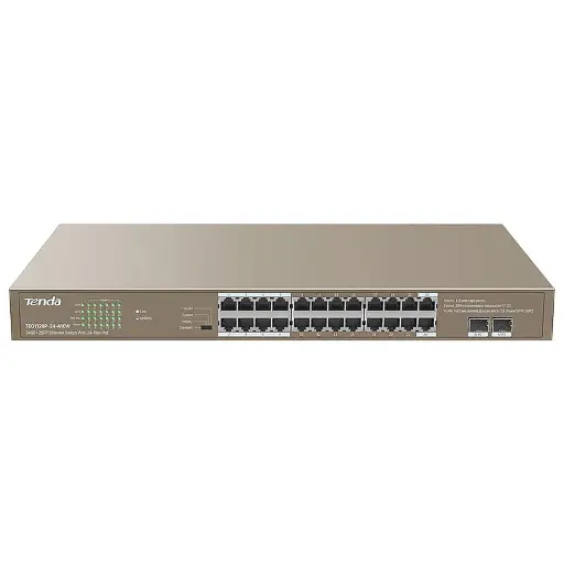 [TEG1126P-24-410W] Tenda 24GE+2SFP Ethernet Switch With 24-Port PoE