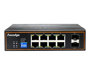 [IS108GP-2F] Foredge 8-Port Gigabit Industrial PoE Switch