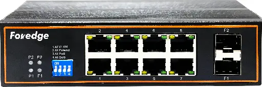 [IS108GP-2F] Foredge 8-Port Gigabit Industrial PoE Switch