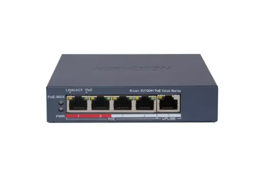 [DS-3E1105P-EI/M] Hikvision 4 Port Fast Ethernet Smart PoE Switch