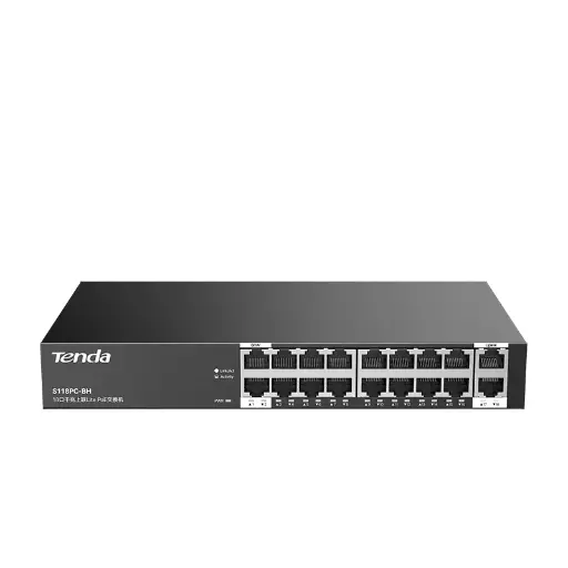 [S118PC-BH] Tenda 16-PoE 100Mbps + 2 ports Gigabit Uplink
