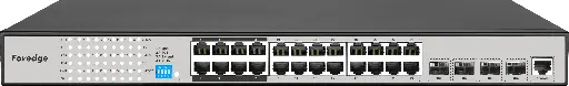 [S5700-24GP-4TFR] Foredge 24-Port Gigabit 10G Uplink Layer 3 Managed PoE Switch