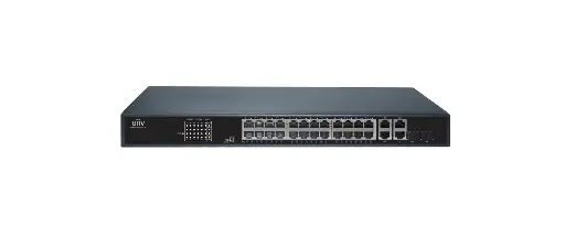 [NSW2010-26GT2GC-POE-IN] Uniview Ethernet Switch 24×1000Mbps PoE ports (RJ45)+2×1000Mbps ports(RJ45)+2×1000Mbps ports Combo