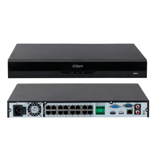 [DHI-NVR4216-16P-EI] Dahua 16CH 1U 16PoE 2HDDs WizSense Network Video Recorder