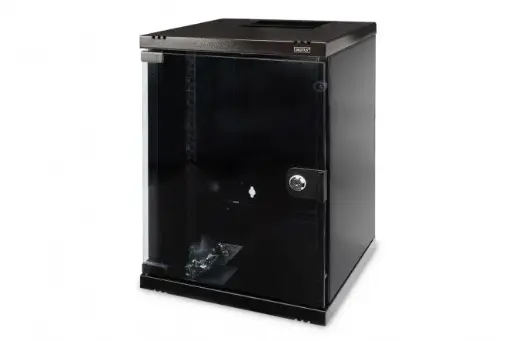 [DN-10-09U-B] DIGITUS Wall-mounted housing 254 mm (10") - 312x300 mm (WxD) BLACK 9U