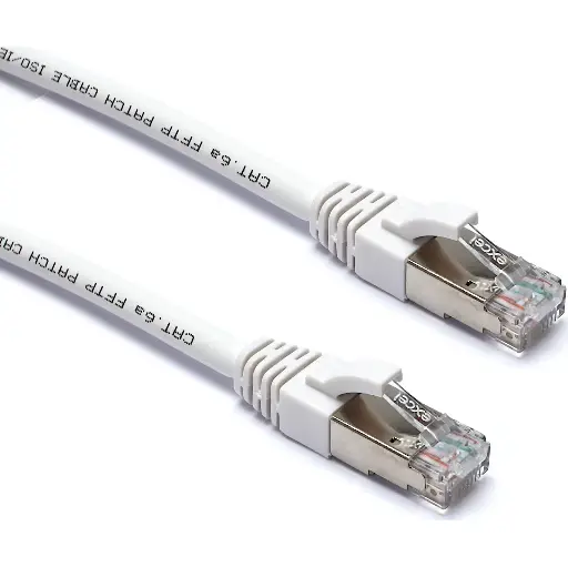 [100-250] Excel Cat6A Patch Lead F/FTP Shielded LSOH Blade Booted 3 m White